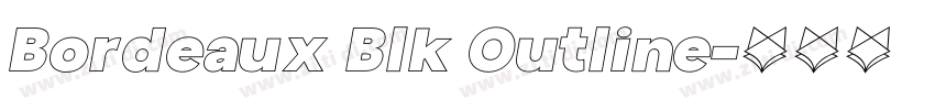 Bordeaux Blk Outline字体转换